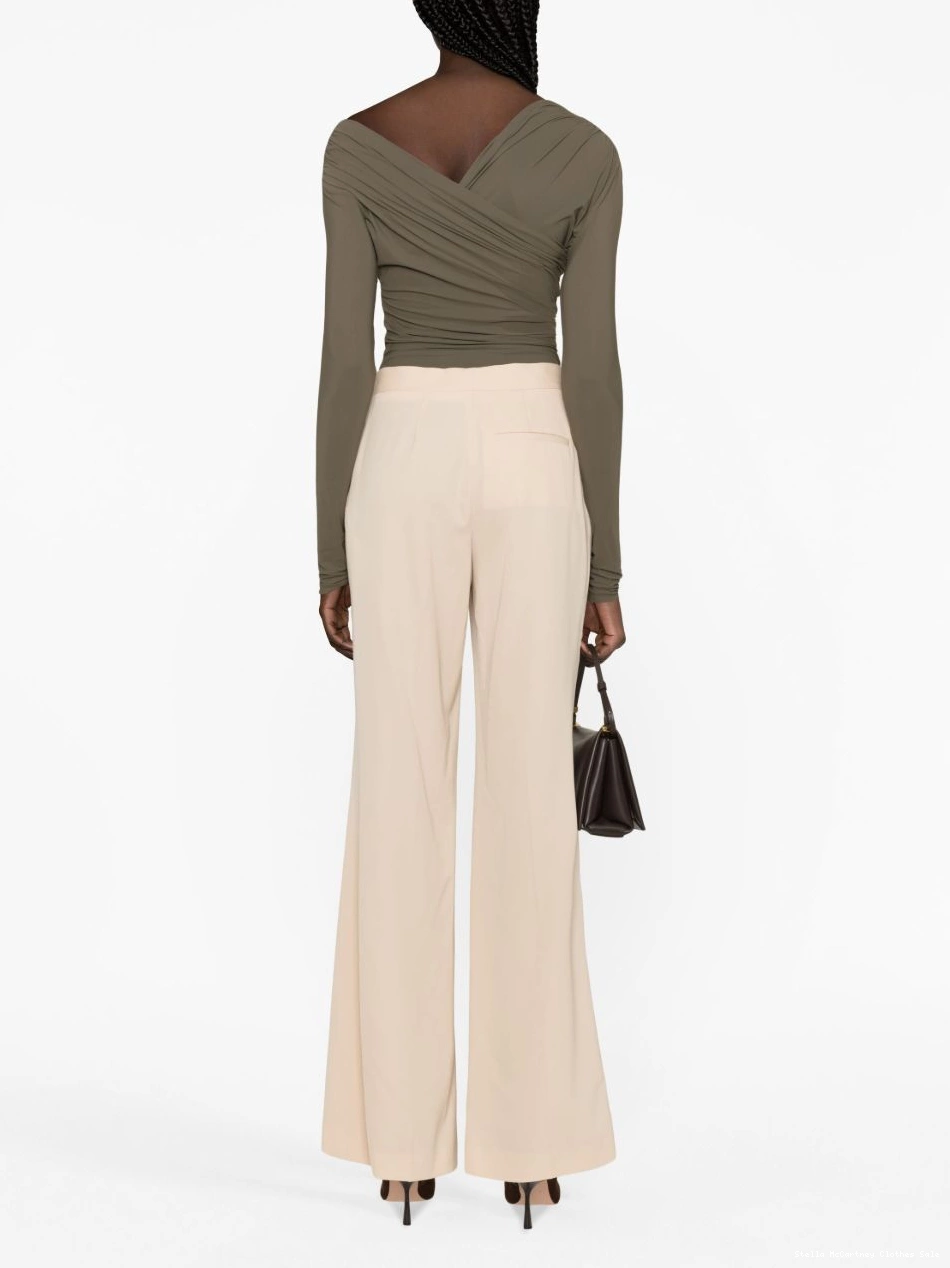 Cheap stretch-wool Women tailored McCartney Stella trousers flared 0712